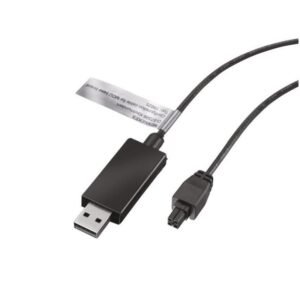 Elektromobilio įkrovimo stotelės Mennekes USB konfigūravimo kabelis 18625, skirtas parametrų keitimui ir programinės įrangos atnaujinimui per kompiuterį.