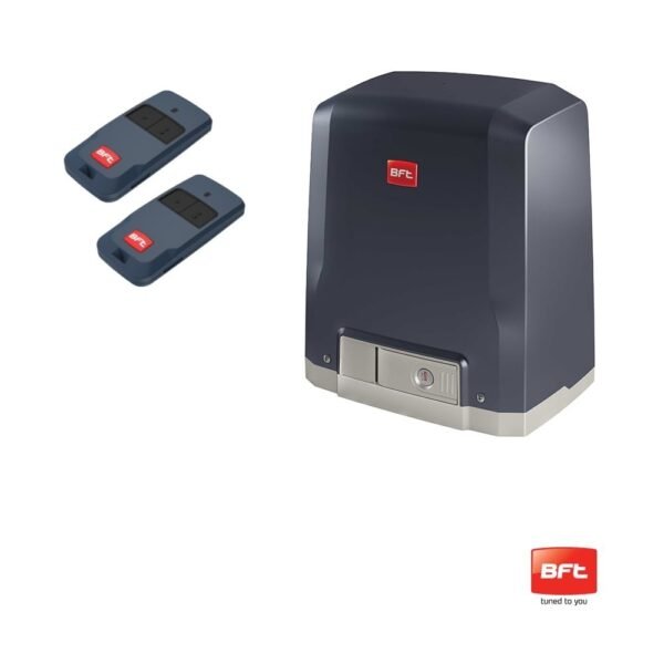 BFT Deimos AC A600 MAG stumdomų vartų automatikos komplektas su dviem nuotolinio valdymo pulteliais ir elektromagnetiniais išjungėjais